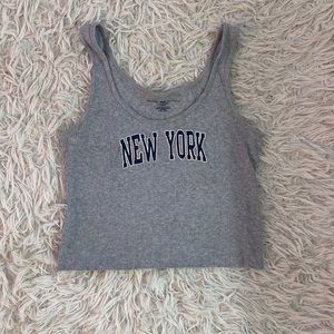 Brandy Melville New York grey tank